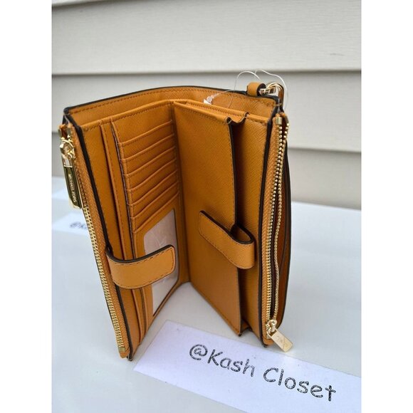 Michael kors wristlet double zip phone wallet marigold - Picture 5 of 8